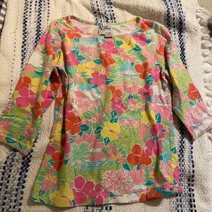 Lilly Pulitzer 1/2 length long sleeve top